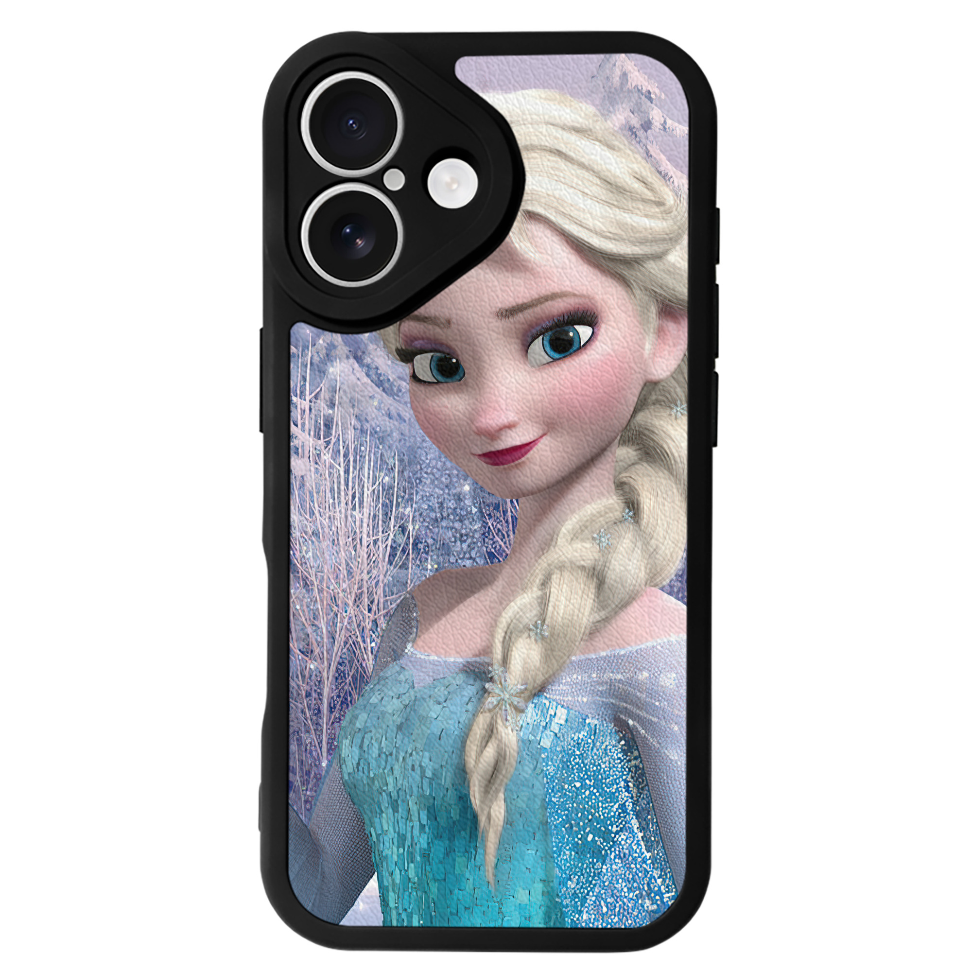 （画像用） アナと雪の女王 アンナ エルサ Frozen Anna Elsa 【iPhone 16シリーズ対応】シリコンスマホケース（レザー調） 材質：シリコン